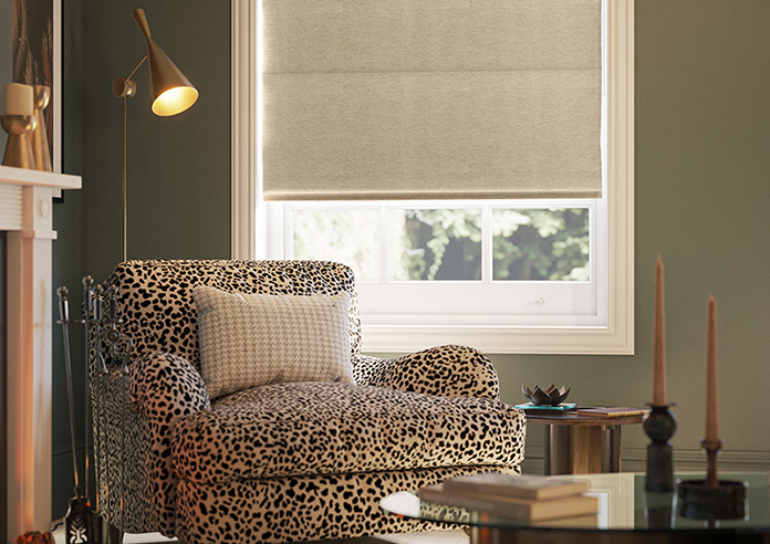 Carron, Woven Cream - Motorised Roman Blind - Image 5